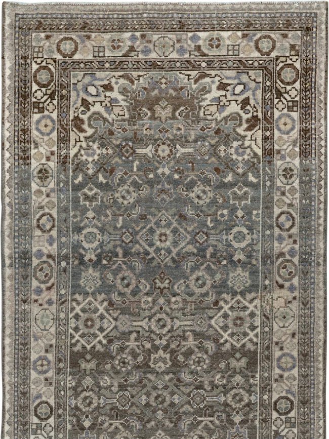 Antique Persian Malayer Long Runner, No.33631 - Gsblank
