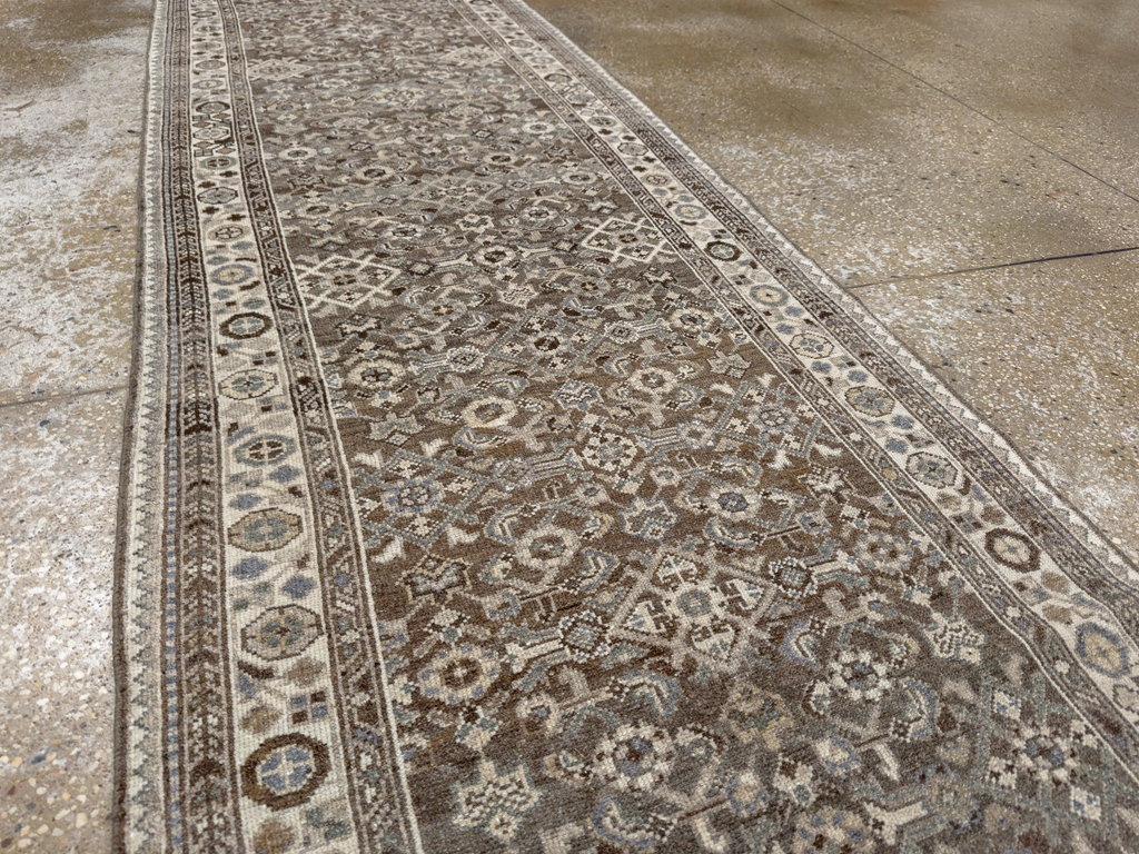 Antique Persian Malayer Long Runner, No.33631 - Gsblank