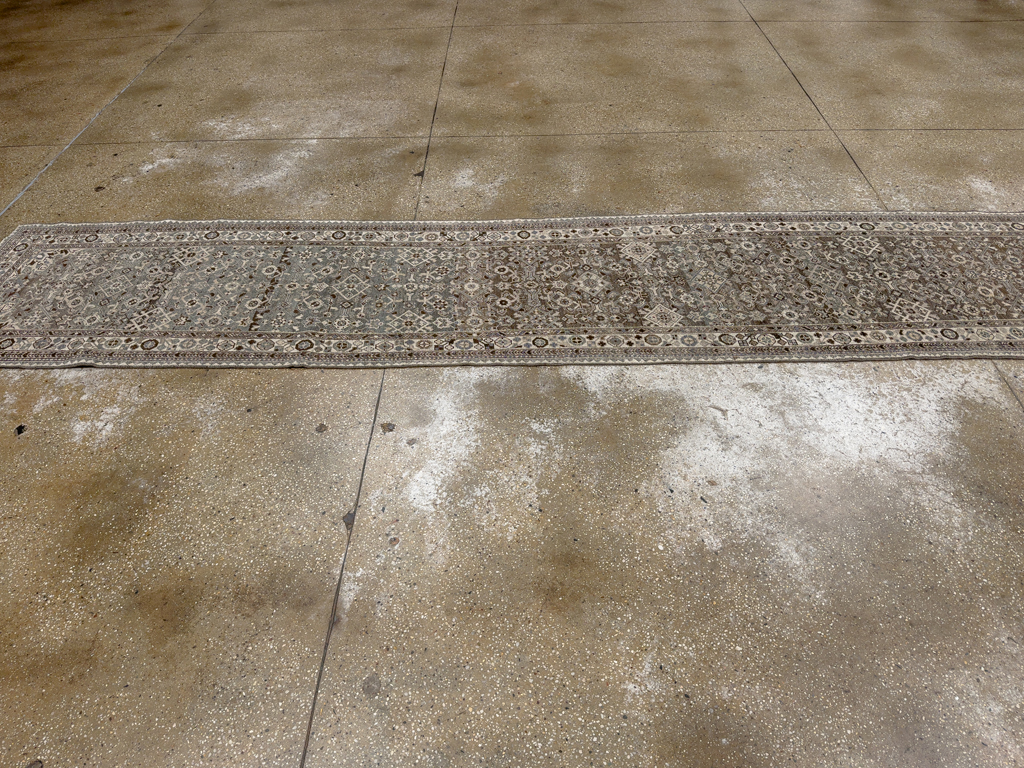 Antique Persian Malayer Long Runner, No.33631 - Gsblank