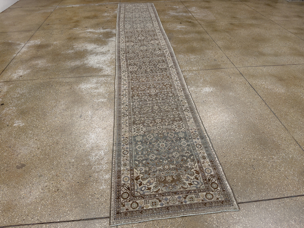 Antique Persian Malayer Long Runner, No.33631 - Gsblank