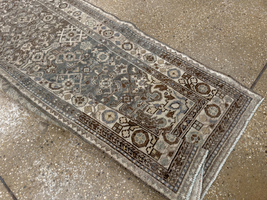 Antique Persian Malayer Long Runner, No.33631 - Gsblank