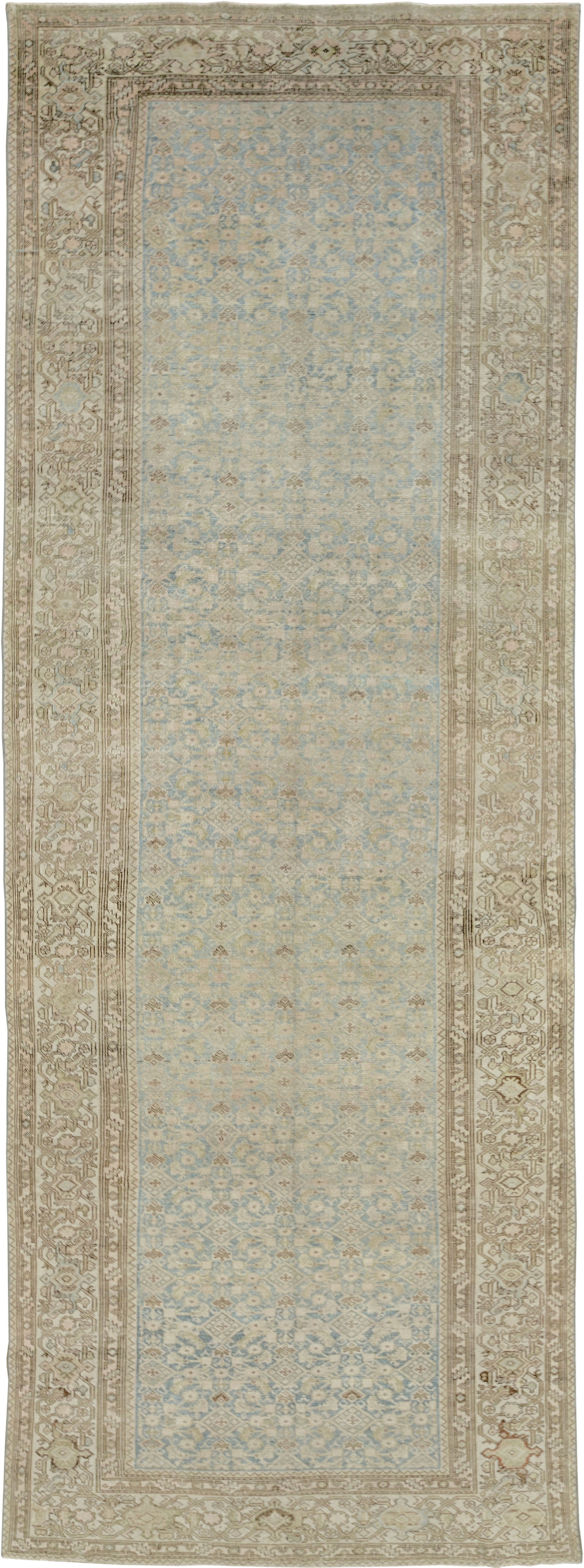 Antique Persian Malayer Wide Gallery Long Runner, No.33632 - Gsblank