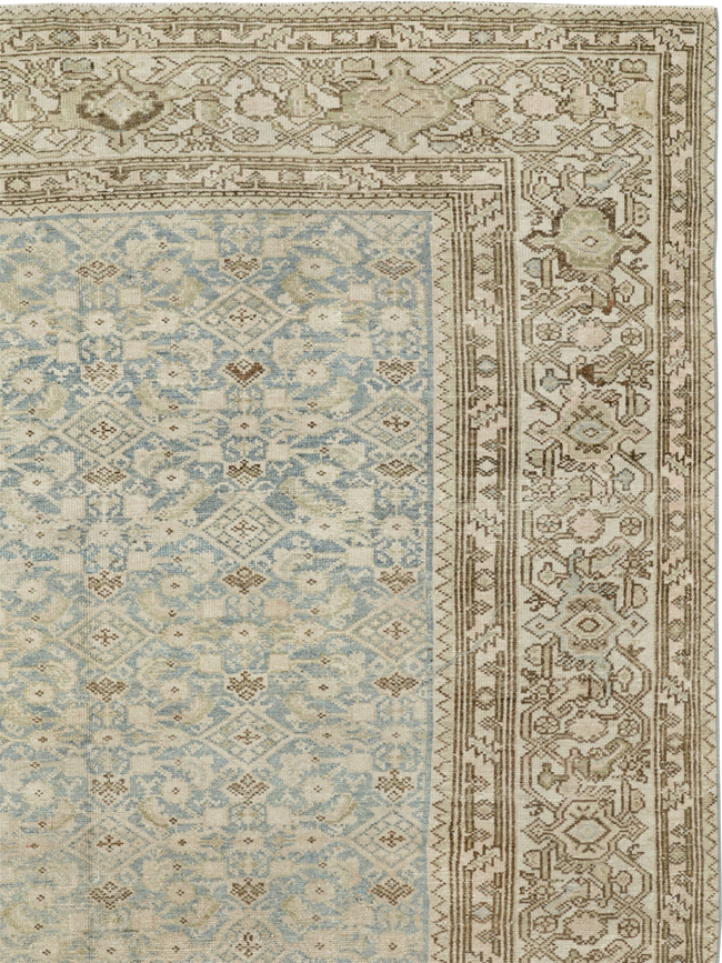 Antique Persian Malayer Wide Gallery Long Runner, No.33632 - Gsblank
