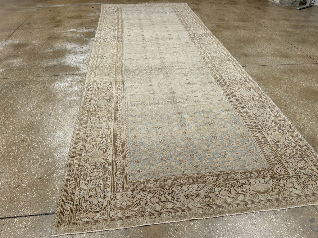 Antique Persian Malayer Wide Gallery Long Runner, No.33632 - Gsblank