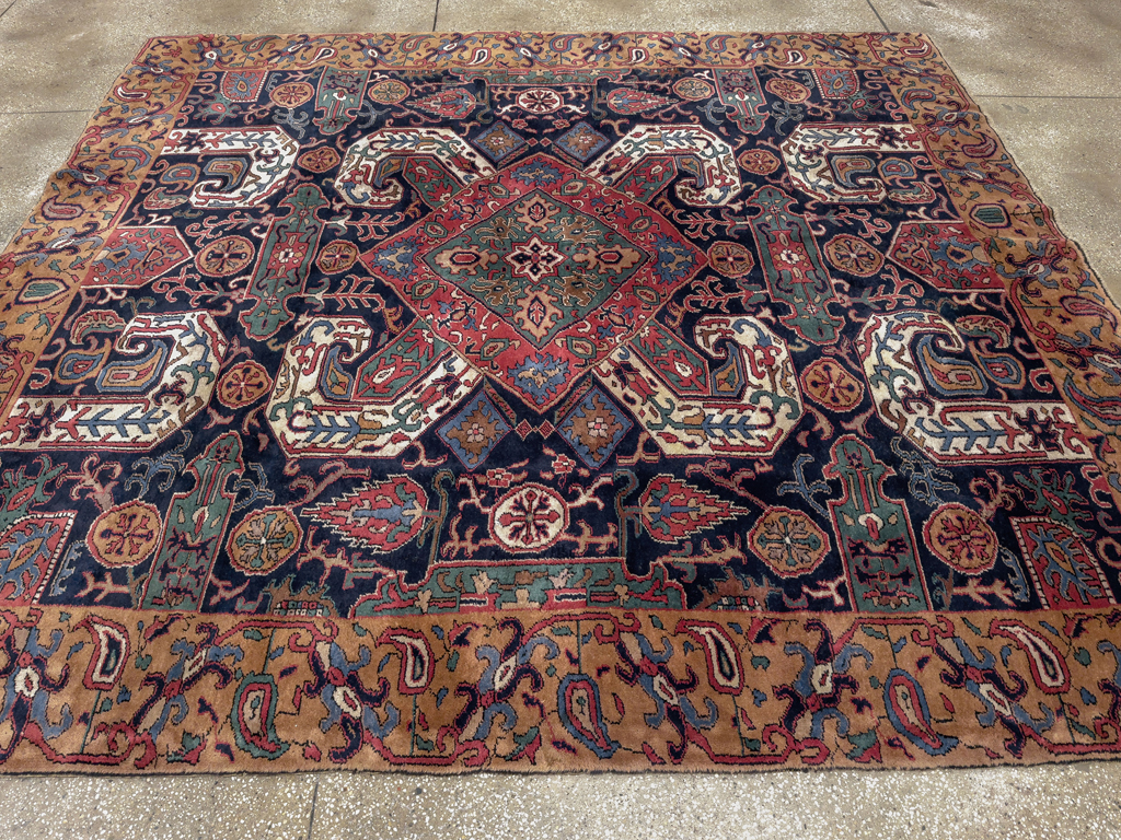 Antique Caucasian Kazak Square Room Size Carpet, No.33633 - Gsblank