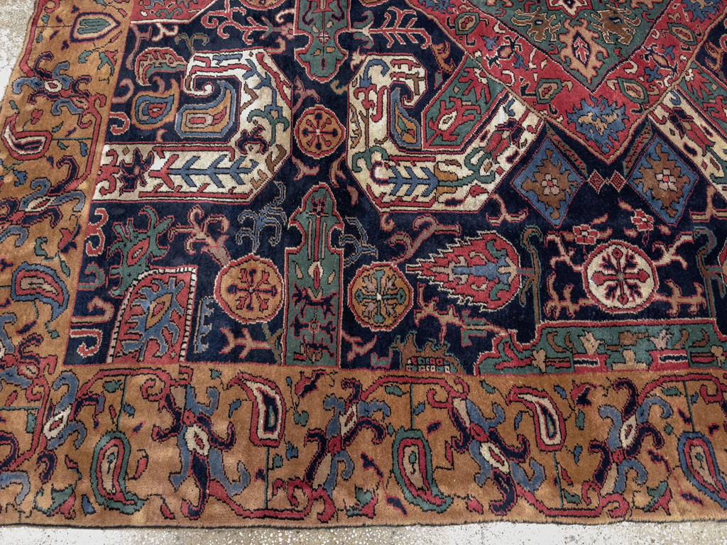 Antique Caucasian Kazak Square Room Size Carpet, No.33633 - Gsblank
