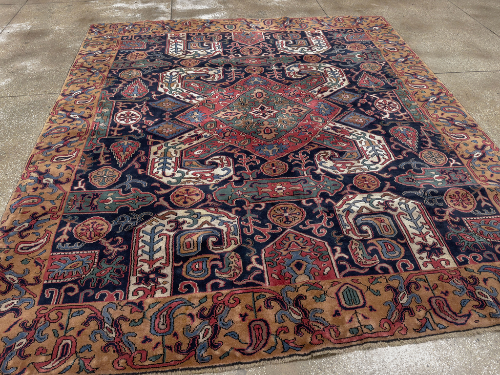 Antique Caucasian Kazak Square Room Size Carpet, No.33633 - Gsblank