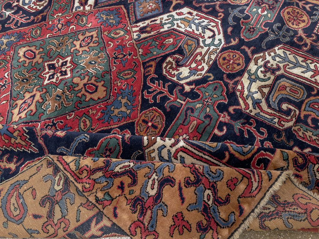 Antique Caucasian Kazak Square Room Size Carpet, No.33633 - Gsblank