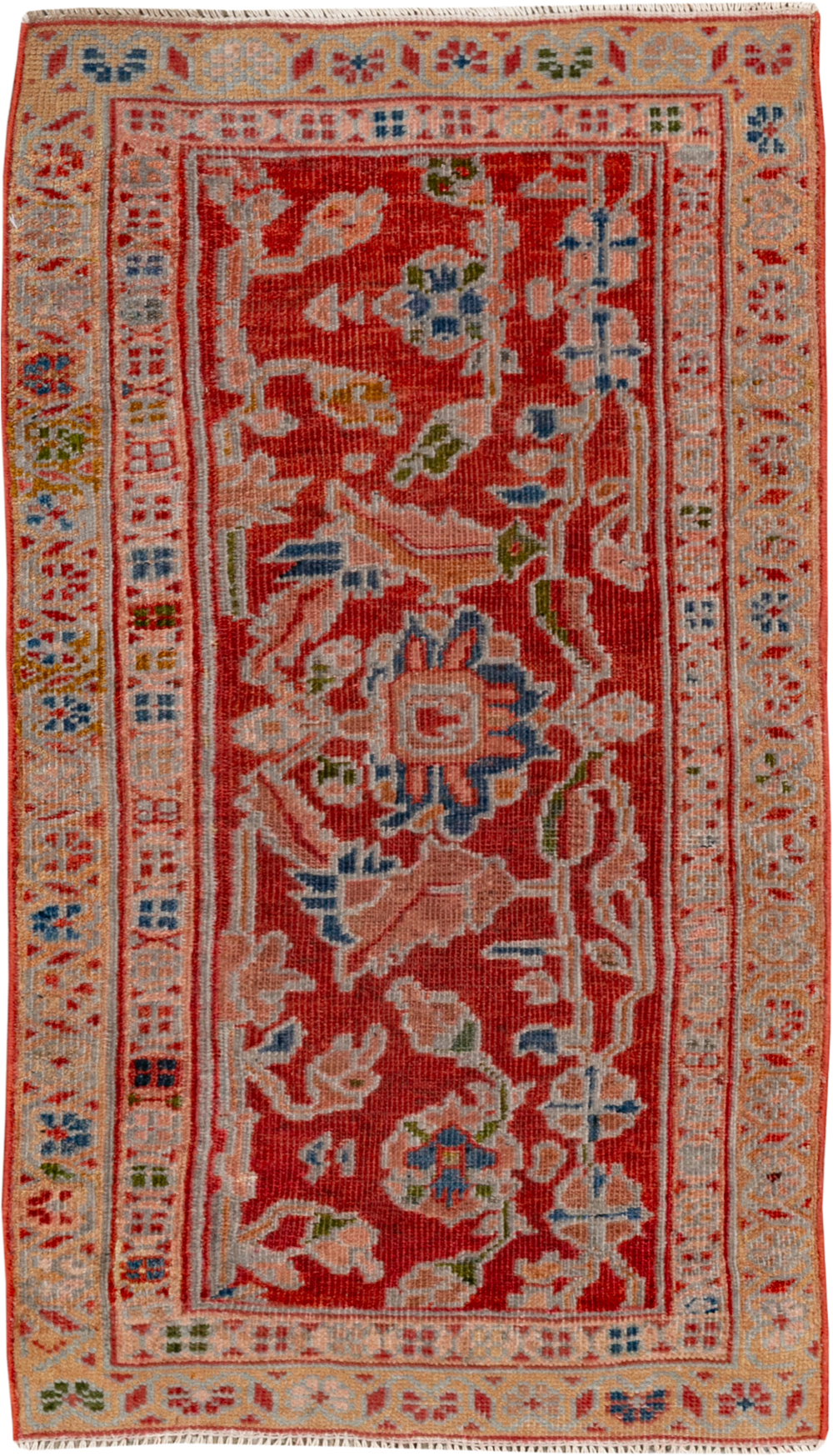 Antique Persian Sultanabad Throw Rug (Pair: 1 of 2), No.33634 - Gsblank