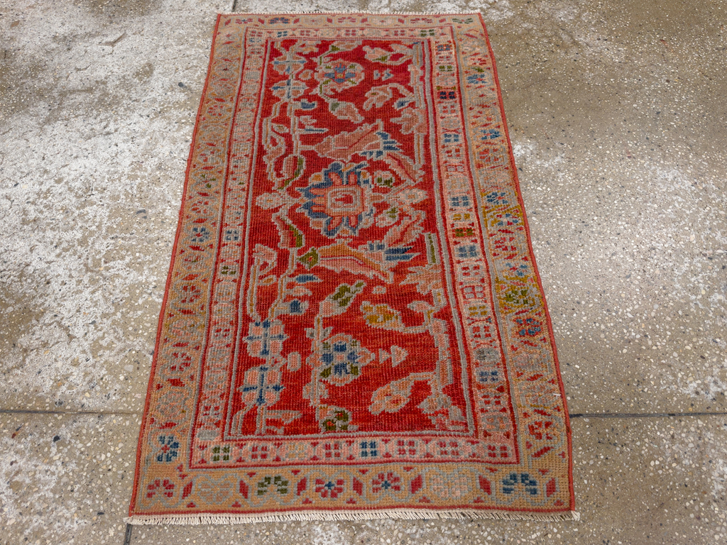 Antique Persian Sultanabad Throw Rug (Pair: 1 of 2), No.33634 - Gsblank