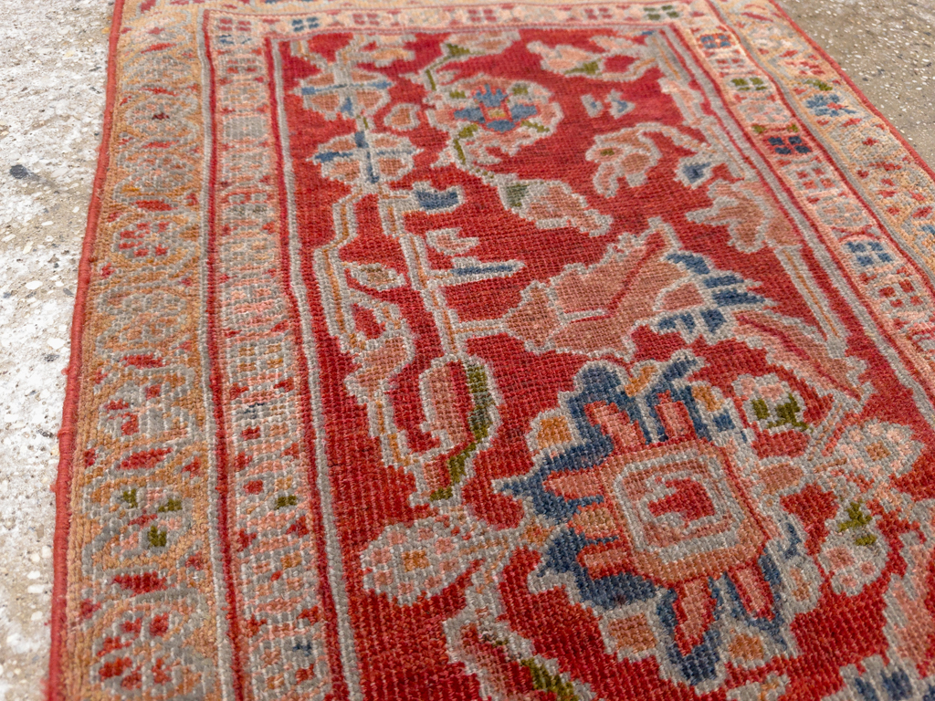 Antique Persian Sultanabad Throw Rug (Pair: 1 of 2), No.33634 - Gsblank
