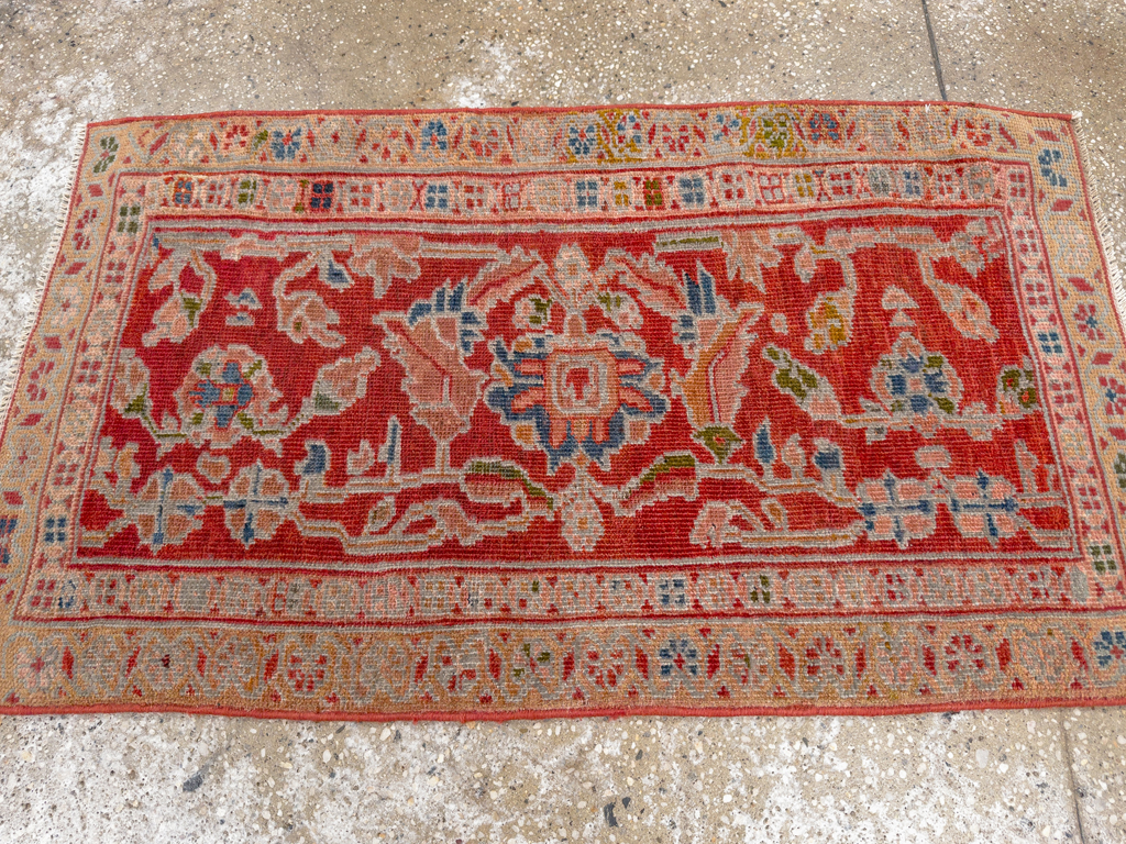 Antique Persian Sultanabad Throw Rug (Pair: 1 of 2), No.33634 - Gsblank