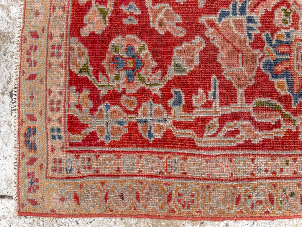 Antique Persian Sultanabad Throw Rug (Pair: 1 of 2), No.33634 - Gsblank