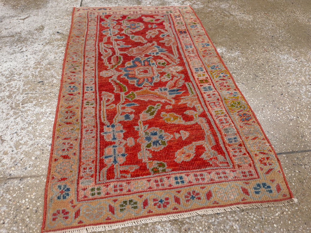 Antique Persian Sultanabad Throw Rug (Pair: 1 of 2), No.33634 - Gsblank