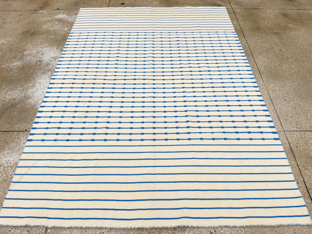 Vintage Turkish Flatweave Kilim Accent Rug, No.33638 - Gsblank