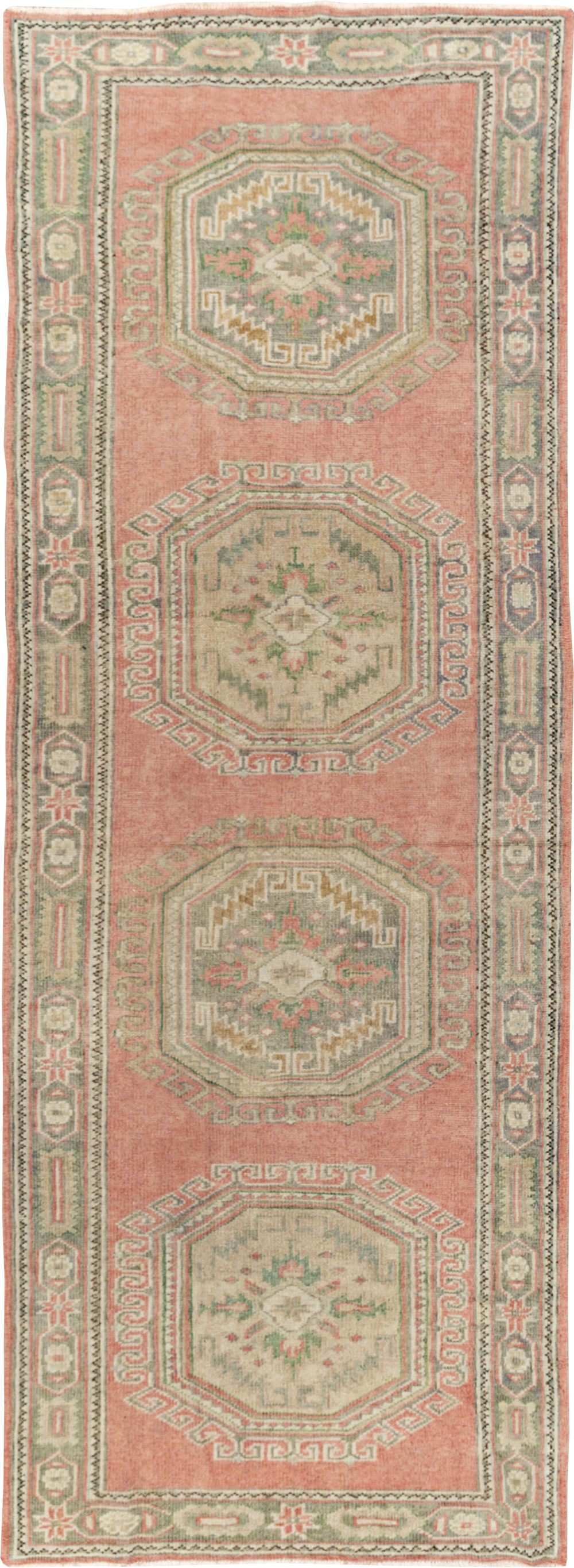 Vintage Turkish Anatolian Wide Gallery Runner, No.33639 - Gsblank
