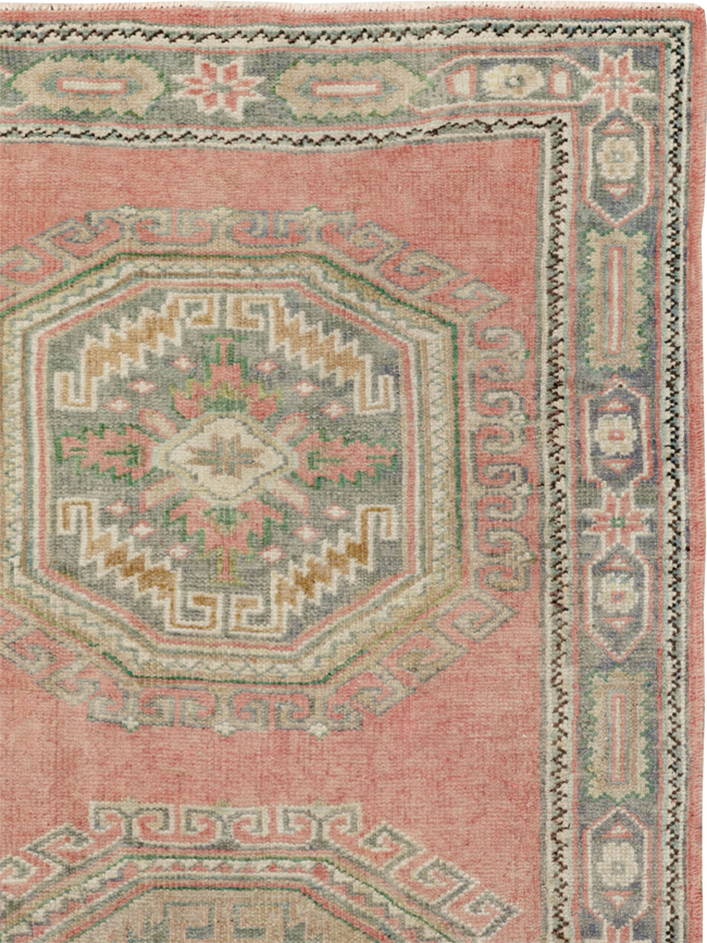 Vintage Turkish Anatolian Wide Gallery Runner, No.33639 - Gsblank