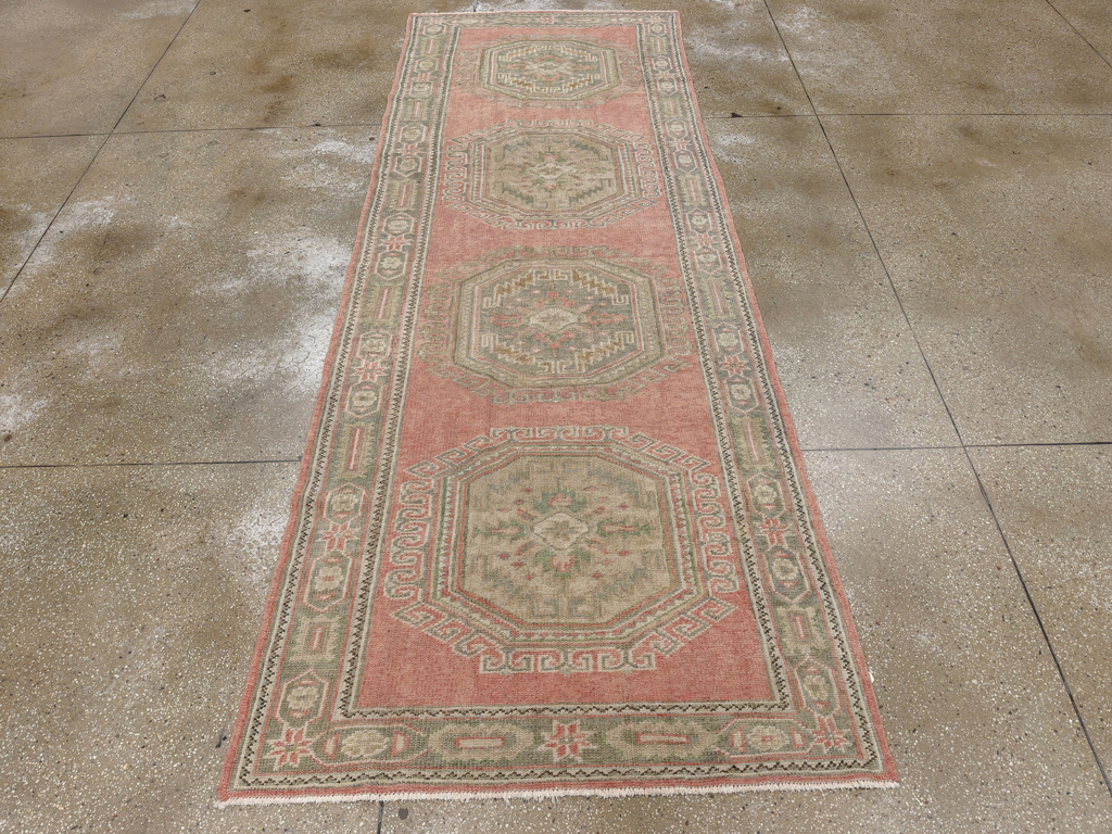 Vintage Turkish Anatolian Wide Gallery Runner, No.33639 - Gsblank