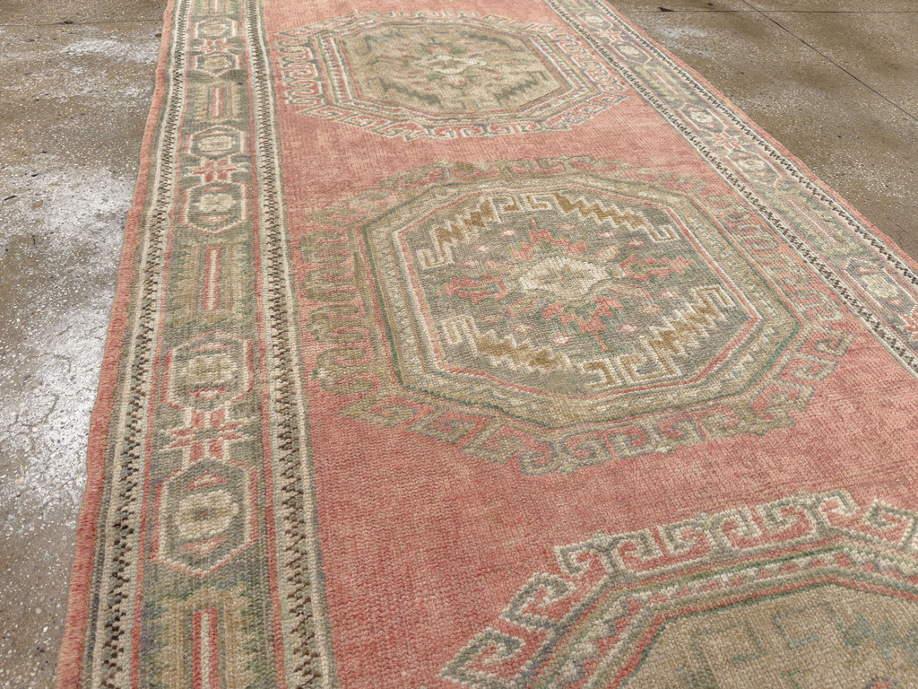 Vintage Turkish Anatolian Wide Gallery Runner, No.33639 - Gsblank