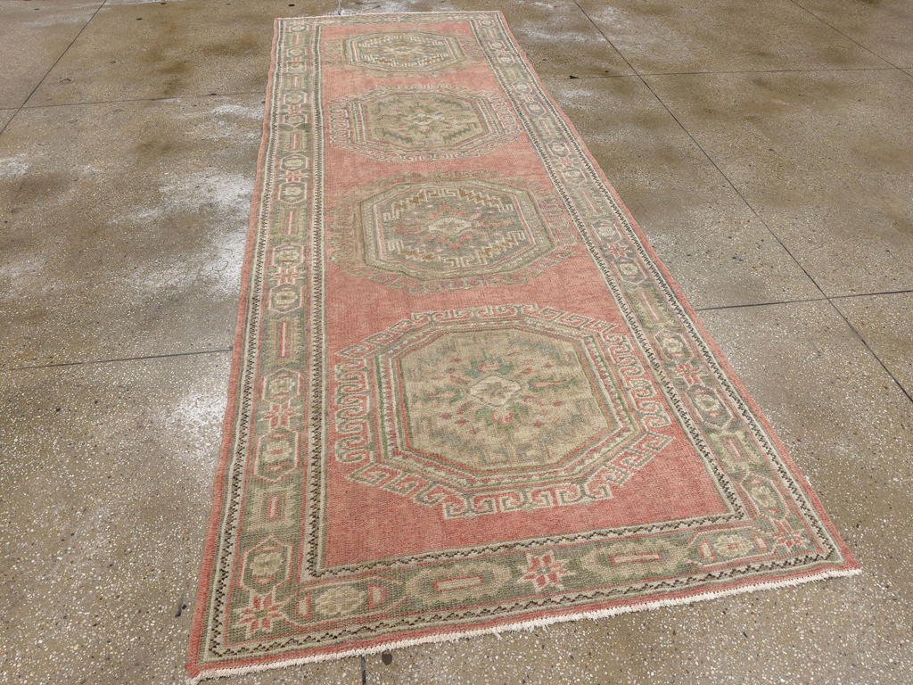 Vintage Turkish Anatolian Wide Gallery Runner, No.33639 - Gsblank