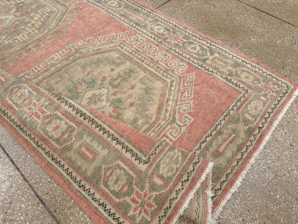 Vintage Turkish Anatolian Wide Gallery Runner, No.33639 - Gsblank