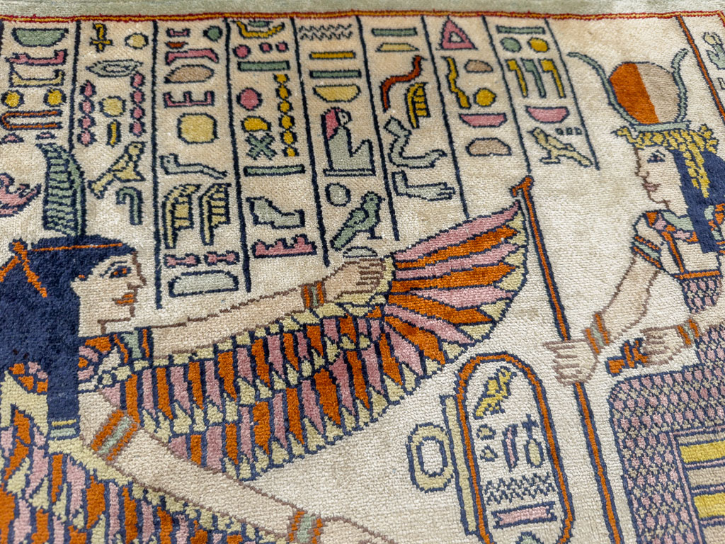 Vintage Egyptian Pictorial Rug, No.33641 - Gsblank
