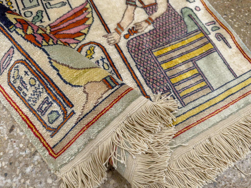 Vintage Egyptian Pictorial Rug, No.33641 - Gsblank