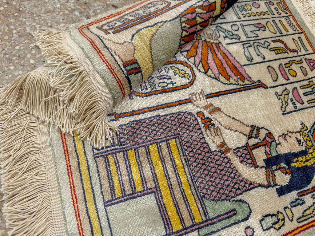 Vintage Egyptian Pictorial Rug, No.33641 - Gsblank