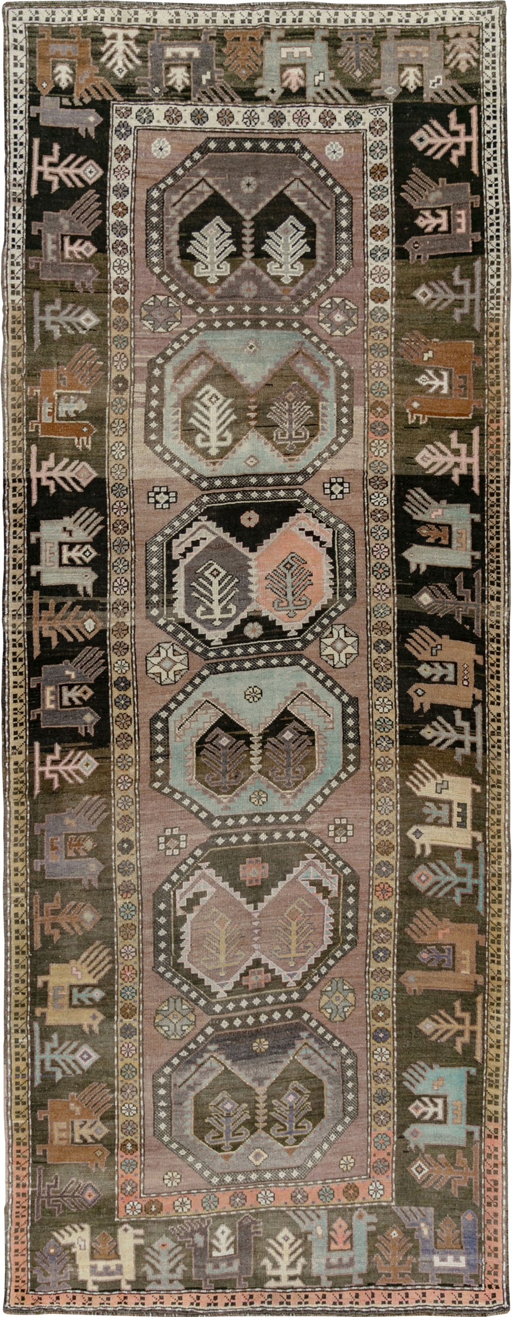 Vintage Turkish Anatolian Wide Gallery Runner, No.33642 - Gsblank