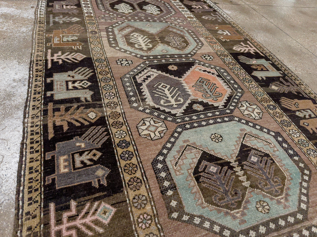 Vintage Turkish Anatolian Wide Gallery Runner, No.33642 - Gsblank