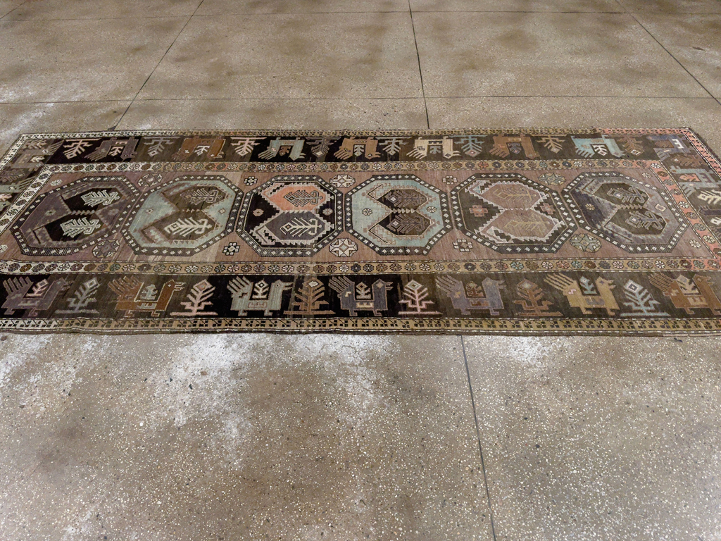 Vintage Turkish Anatolian Wide Gallery Runner, No.33642 - Gsblank