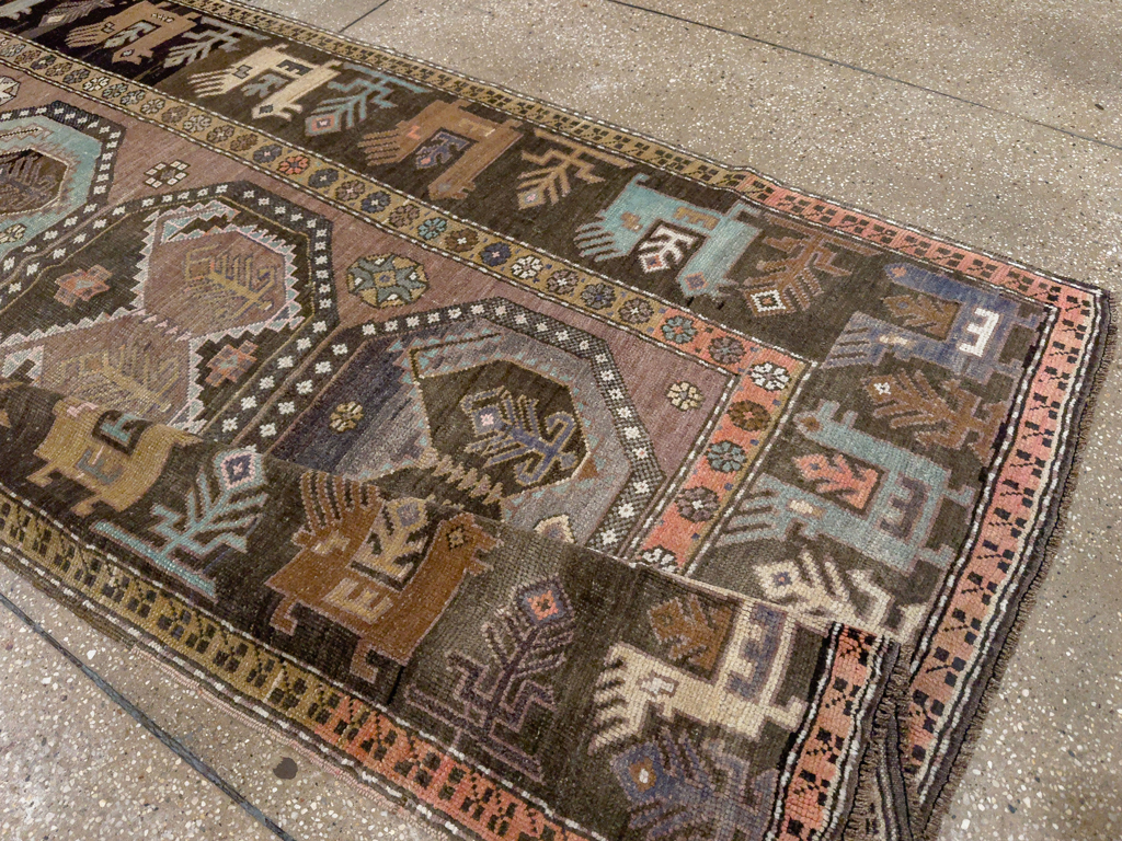 Vintage Turkish Anatolian Wide Gallery Runner, No.33642 - Gsblank