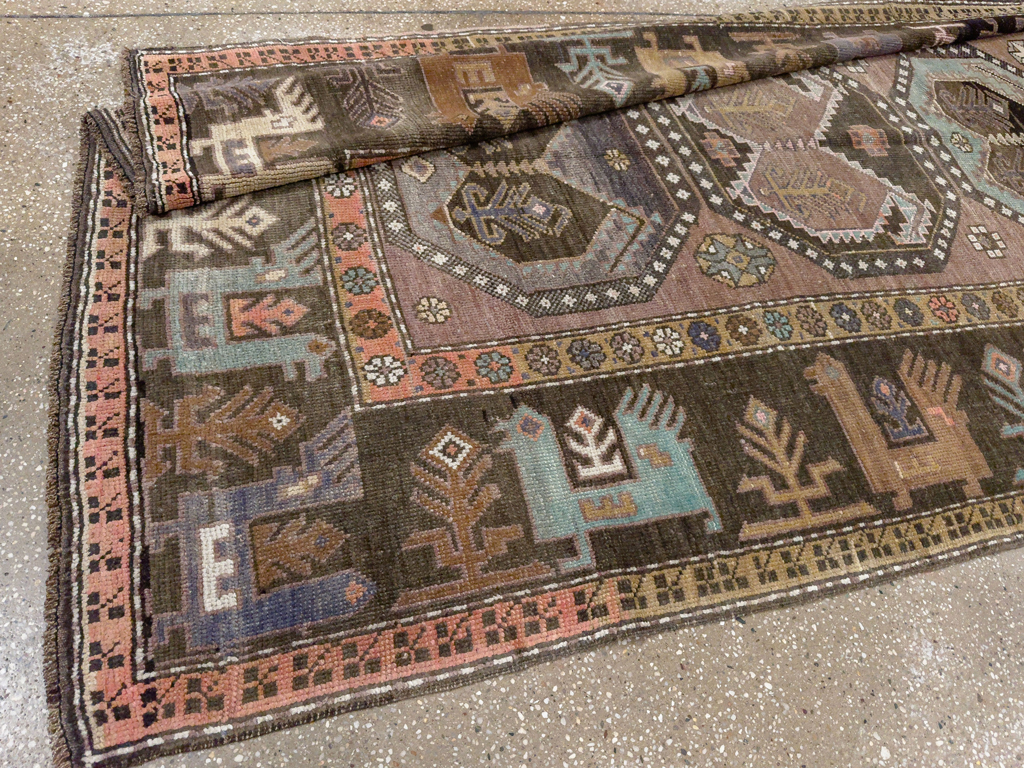 Vintage Turkish Anatolian Wide Gallery Runner, No.33642 - Gsblank
