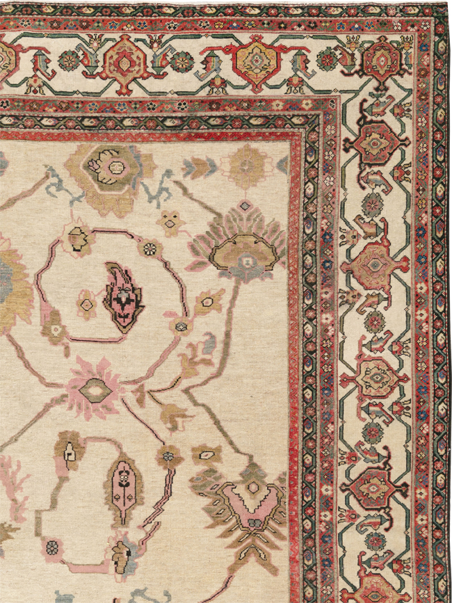 Antique Persian Mahal Square Large Room Size Carpet, No.33644 - Gsblank