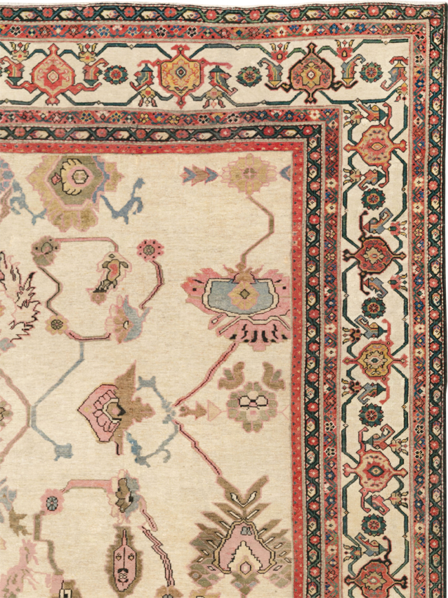 Antique Persian Mahal Square Large Room Size Carpet, No.33644 - Gsblank
