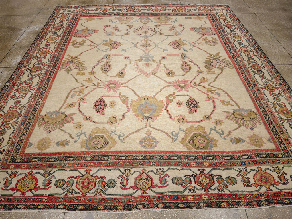 Antique Persian Mahal Square Large Room Size Carpet, No.33644 - Gsblank