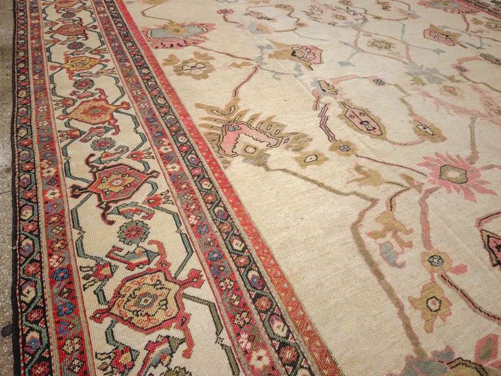 Antique Persian Mahal Square Large Room Size Carpet, No.33644 - Gsblank