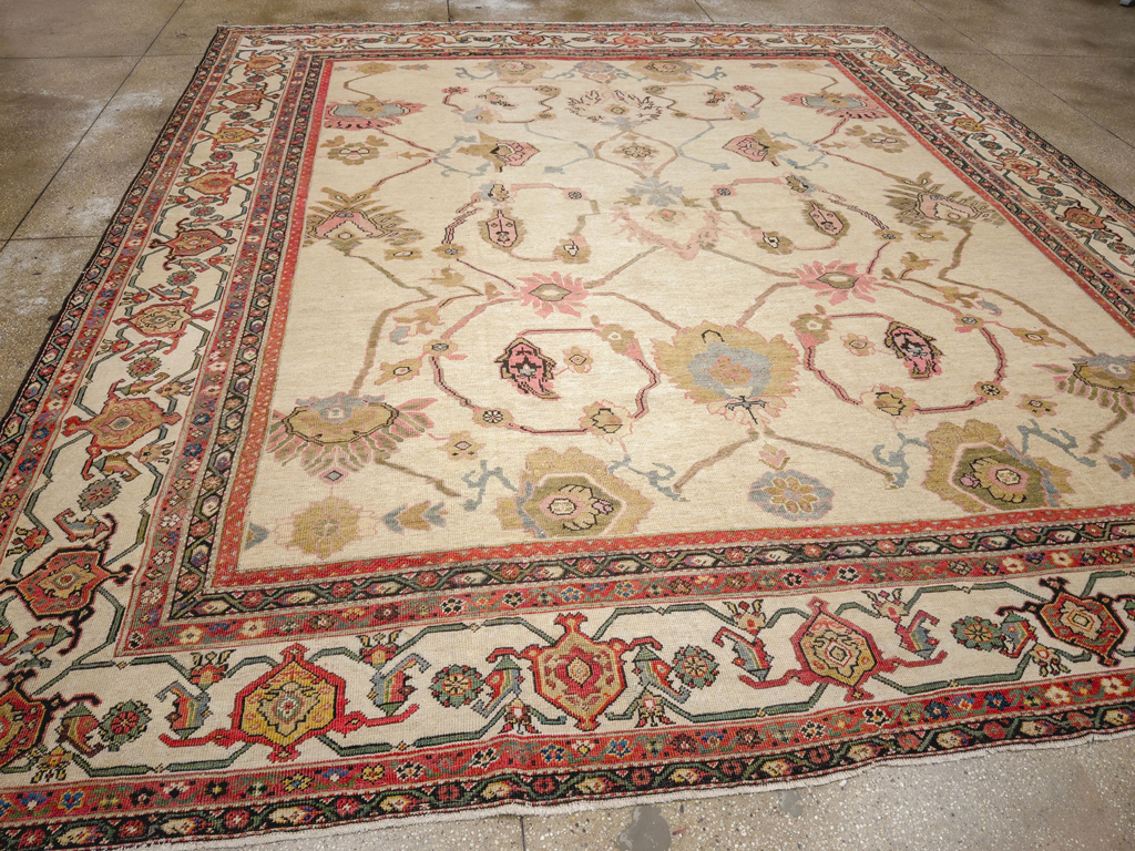Antique Persian Mahal Square Large Room Size Carpet, No.33644 - Gsblank
