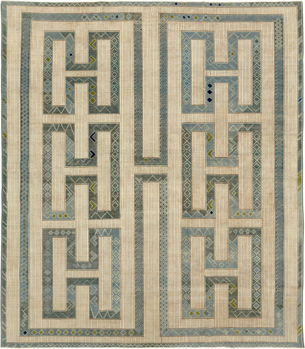 Modern African Tuareg Inspired Turkish Khotan Large Room Size Carpet, No.33646 - Gsblank