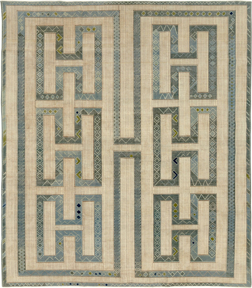 African Tuareg Inspired Turkish Modern Large Room Size Carpet, No.33646 - Gsblank