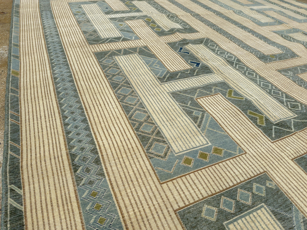 Modern African Tuareg Inspired Turkish Khotan Large Room Size Carpet, No.33646 - Gsblank