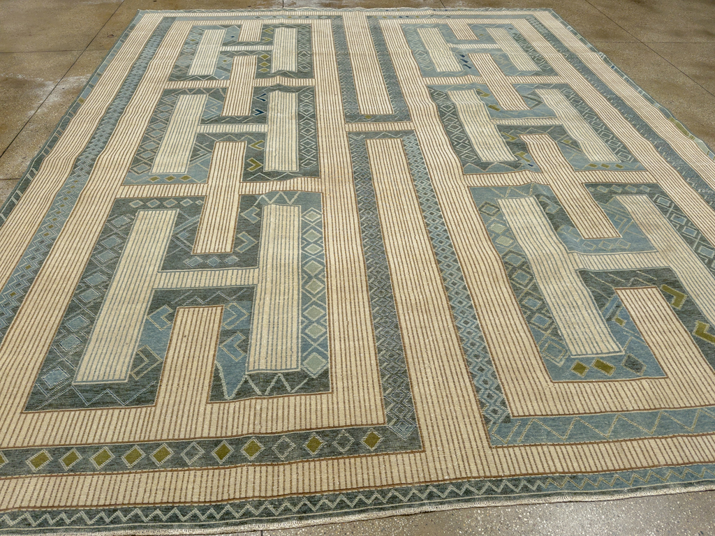 Modern African Tuareg Inspired Turkish Khotan Large Room Size Carpet, No.33646 - Gsblank