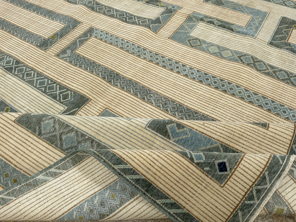 Modern African Tuareg Inspired Turkish Khotan Large Room Size Carpet, No.33646 - Gsblank