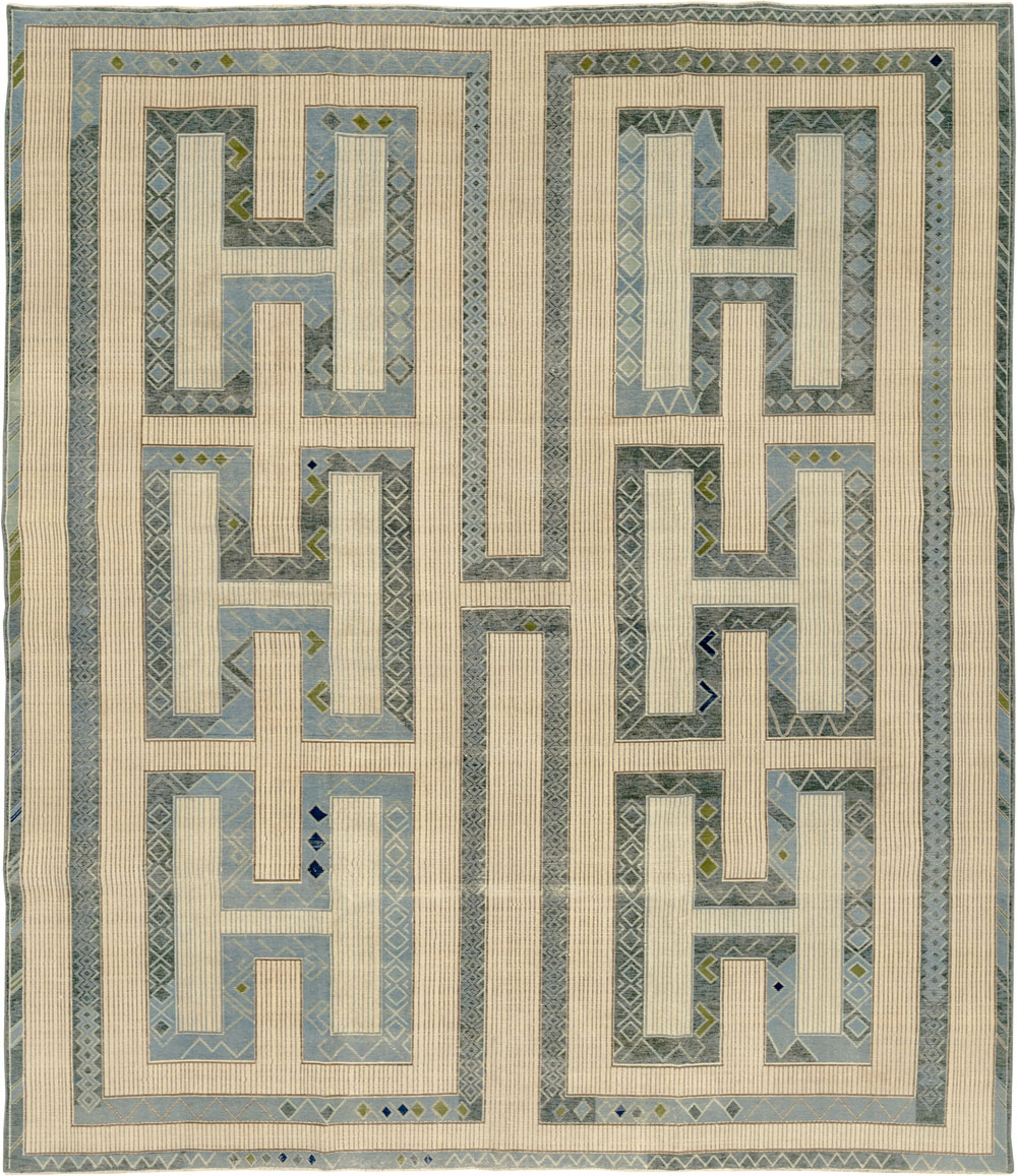 African Tuareg Inspired Turkish Modern Room Size Carpet, No.33647 - Gsblank