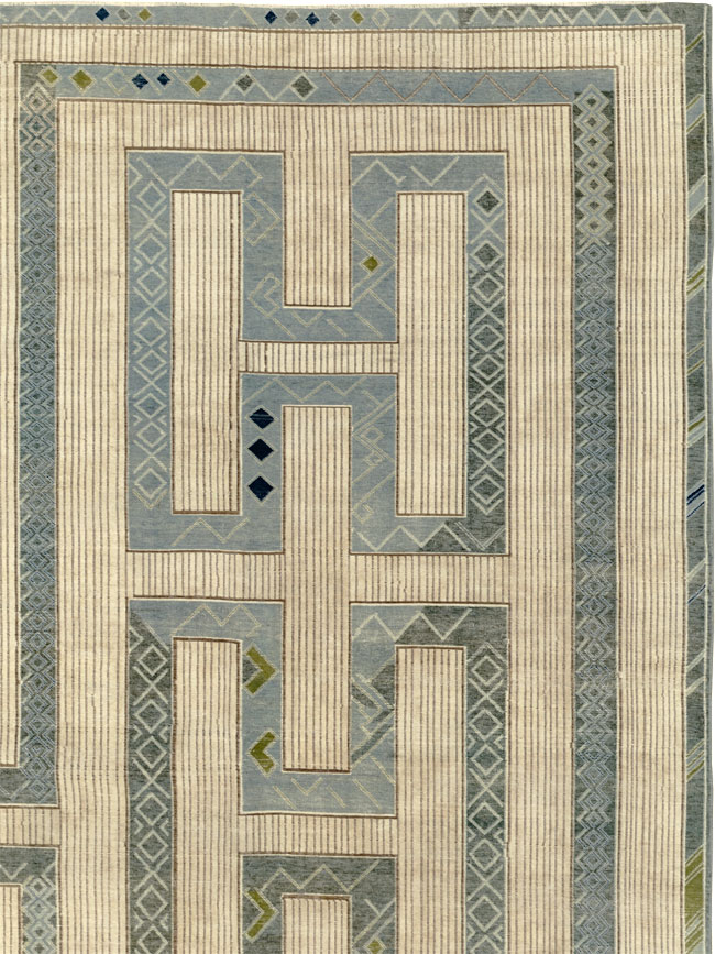 African Tuareg Inspired Turkish Modern Room Size Carpet, No.33647 - Gsblank