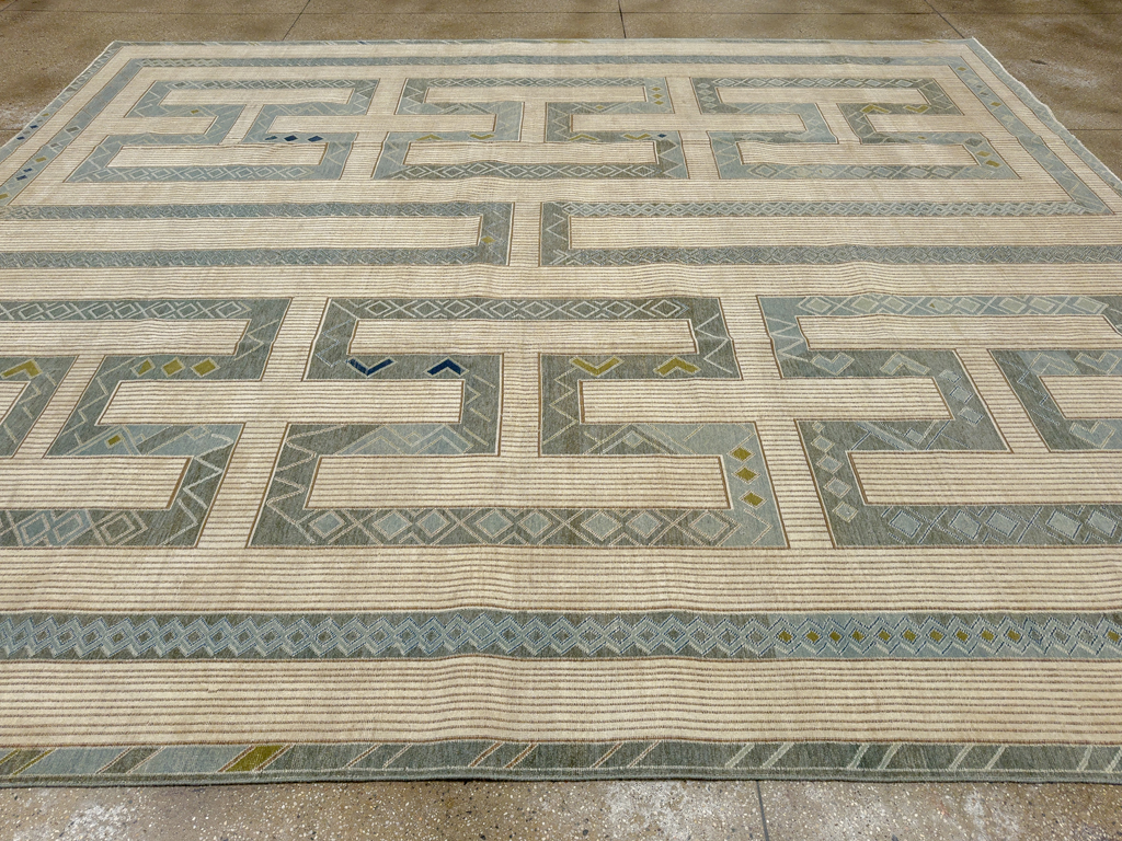 African Tuareg Inspired Turkish Modern Room Size Carpet, No.33647 - Gsblank