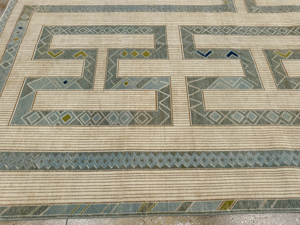 African Tuareg Inspired Turkish Modern Room Size Carpet, No.33647 - Gsblank