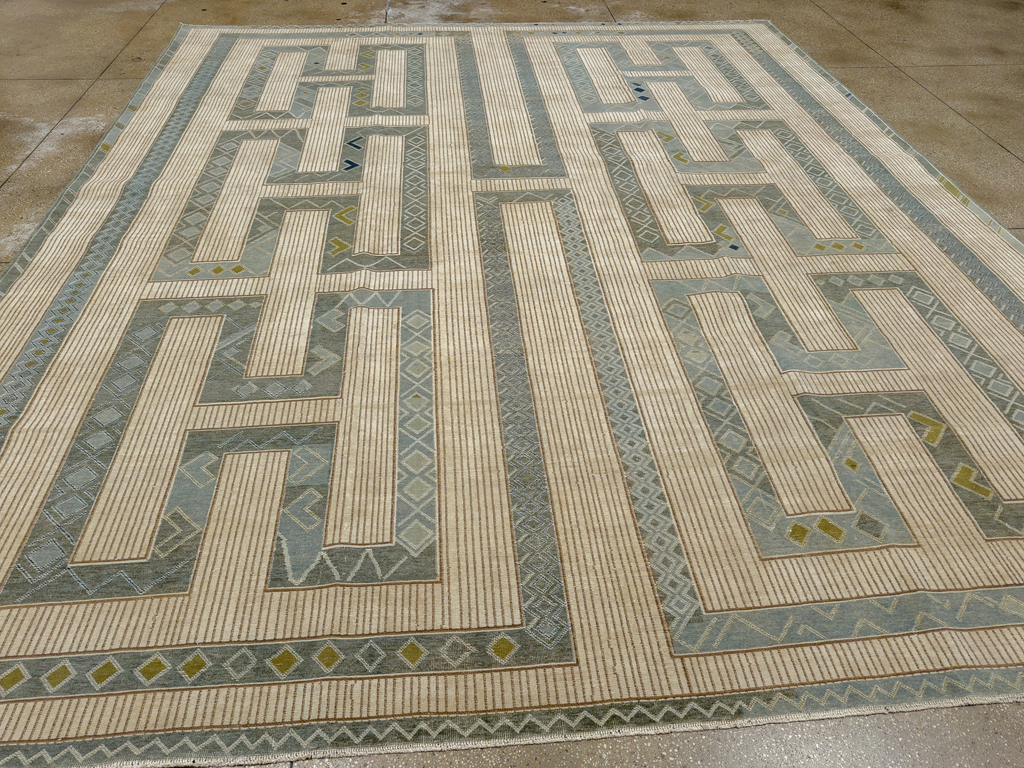 African Tuareg Inspired Turkish Modern Room Size Carpet, No.33647 - Gsblank