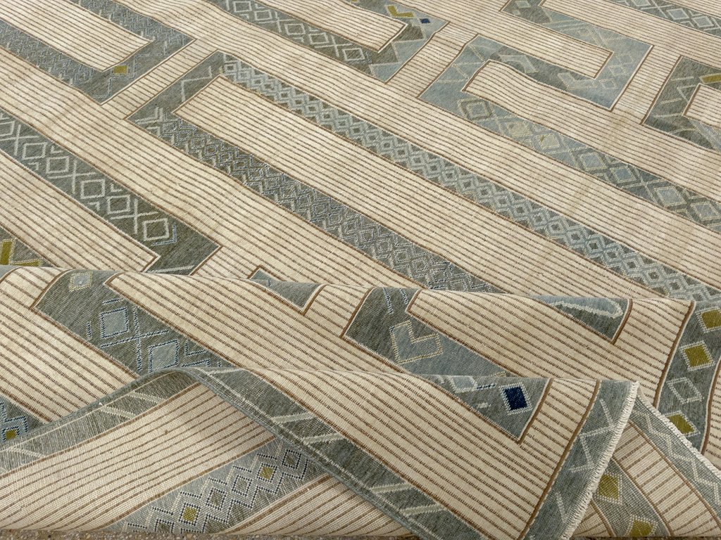 African Tuareg Inspired Turkish Modern Room Size Carpet, No.33647 - Gsblank