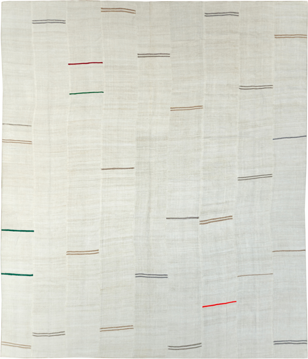 Vintage Turkish Flatweave Kilim Large Carpet, No.33654 - Gsblank
